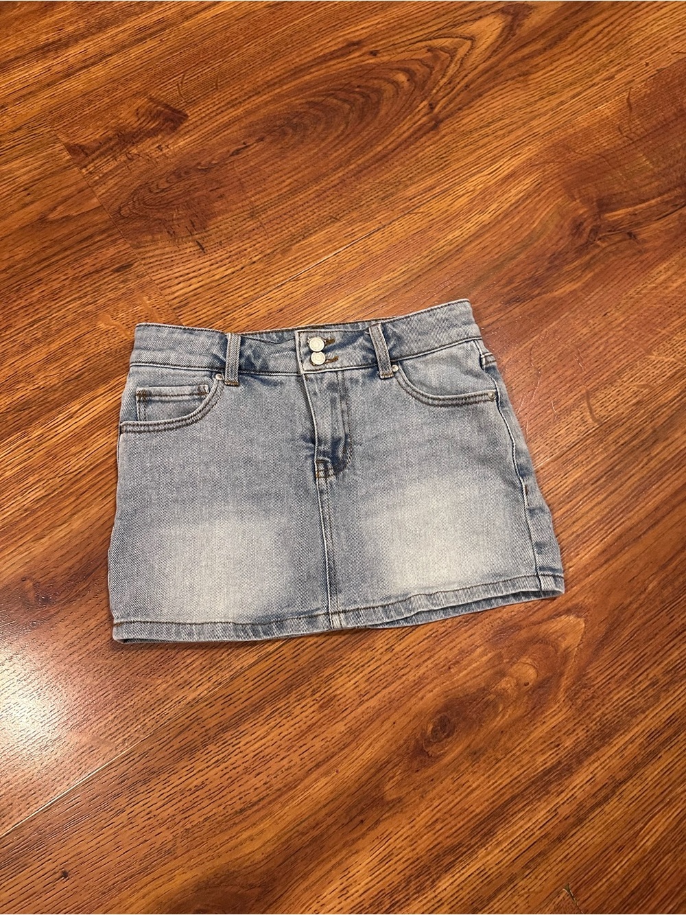 RSQ Light Blue Denim Mini Skirt